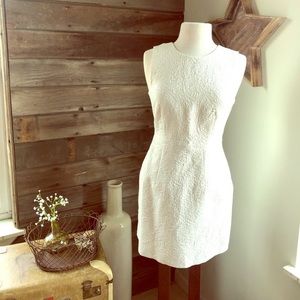 H&M White Embroidered Sleeveless Dress - Size 8